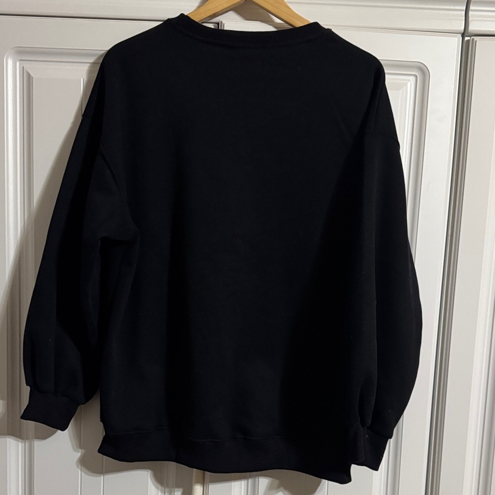 Black Sweatshirt with Silver Logo - Picture 3 of 6